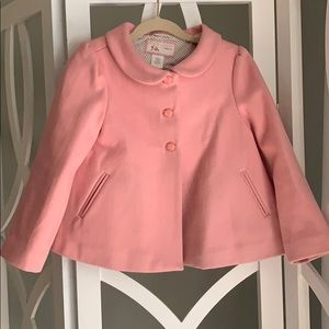 Janie and Jack pink pea coat rose collection